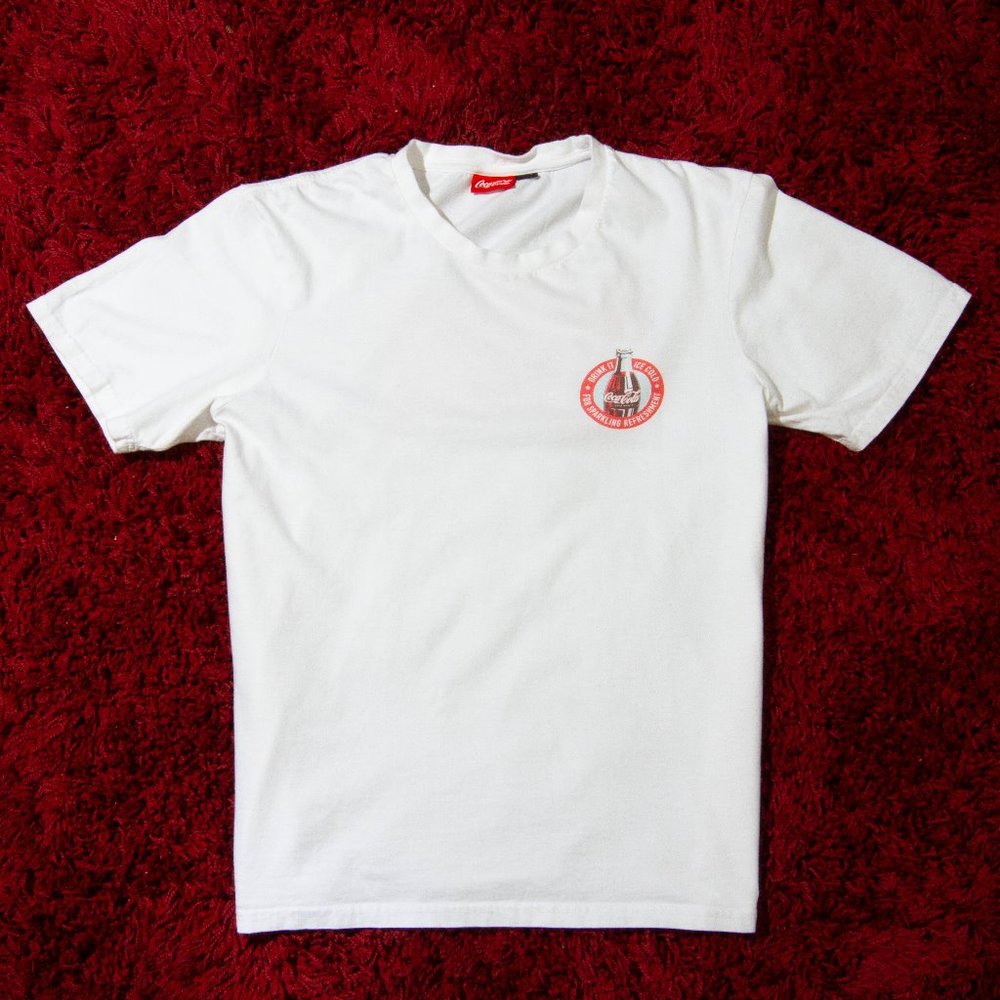 Coca Cola Collectible White Tee Vintage Crew Neck